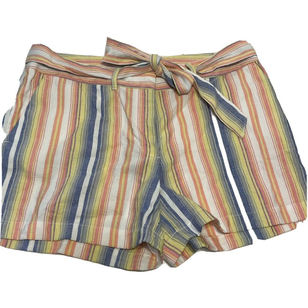 Loft womens sz 6 belted linen shorts Vertical